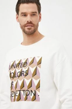 Γυναικεία Χωρίς φερμουάρ Βαμβακερή μπλούζα United Colors Of Benetton χρώμα: άσπρο, -United Colors of Benetton Κατάστημα unnamed file 417