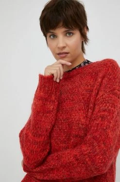 Γυναικεία Χωρίς φερμουάρ Πουλόβερ με προσθήκη μαλλιού United Colors Of Benetton χρώμα: κόκκινο, -United Colors of Benetton Κατάστημα unnamed file 437