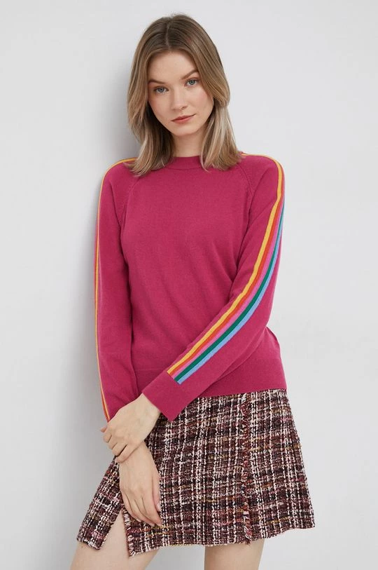 Γυναικεία Χωρίς φερμουάρ Πουλόβερ με προσθήκη μαλλιού United Colors Of Benetton χρώμα: μοβ, 1 Γυναικεία Χωρίς φερμουάρ Πουλόβερ με προσθήκη μαλλιού United Colors Of Benetton χρώμα: μοβ,