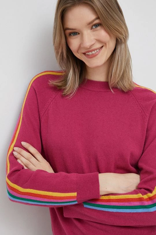 Γυναικεία Χωρίς φερμουάρ Πουλόβερ με προσθήκη μαλλιού United Colors Of Benetton χρώμα: μοβ, 4 Γυναικεία Χωρίς φερμουάρ Πουλόβερ με προσθήκη μαλλιού United Colors Of Benetton χρώμα: μοβ, - Image 4