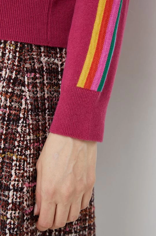 Γυναικεία Χωρίς φερμουάρ Πουλόβερ με προσθήκη μαλλιού United Colors Of Benetton χρώμα: μοβ, 5 Γυναικεία Χωρίς φερμουάρ Πουλόβερ με προσθήκη μαλλιού United Colors Of Benetton χρώμα: μοβ, - Image 5