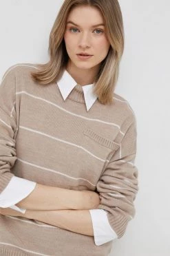 Γυναικεία Χωρίς φερμουάρ Μάλλινο πουλόβερ United Colors Of Benetton χρώμα: μπεζ,