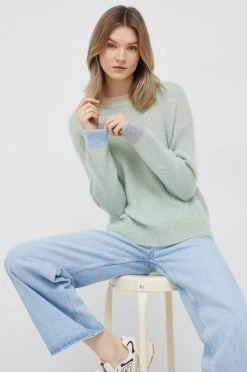 Γυναικεία Χωρίς φερμουάρ Πουλόβερ με προσθήκη μαλλιού United Colors Of Benetton χρώμα: πράσινο,