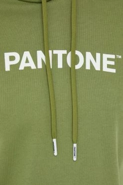 Γυναικεία Χωρίς φερμουάρ Βαμβακερή μπλούζα United Colors Of Benetton X Pantone χρώμα: πράσινο, με κουκούλα -United Colors of Benetton Κατάστημα unnamed file 605