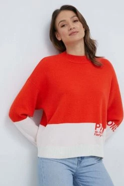 Γυναικεία Χωρίς φερμουάρ Πουλόβερ με προσθήκη μαλλιού United Colors Of Benetton X Pantone χρώμα: πορτοκαλί -United Colors of Benetton Κατάστημα unnamed file 627