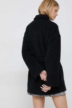Γυναικεία Παλτά Παλτό από μείγμα μαλλιού United Colors Of Benetton μαύρο, -United Colors of Benetton Κατάστημα unnamed file 634
