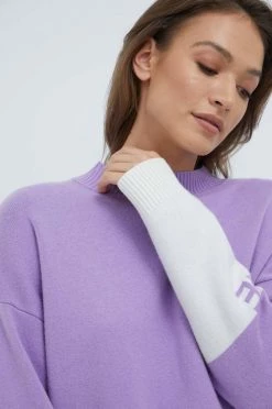 Γυναικεία Χωρίς φερμουάρ Πουλόβερ με προσθήκη μαλλιού United Colors Of Benetton X Pantone χρώμα: μοβ -United Colors of Benetton Κατάστημα unnamed file 642