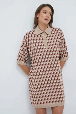 Γυναικεία Φορέματα Φόρεμα από μείγμα μαλλιού United Colors Of Benetton μπεζ,