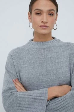 Γυναικεία Χωρίς φερμουάρ Πουλόβερ με προσθήκη μαλλιού United Colors Of Benetton χρώμα: γκρι, -United Colors of Benetton Κατάστημα unnamed file 673