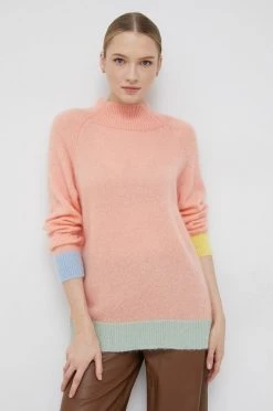 Γυναικεία Χωρίς φερμουάρ Πουλόβερ με προσθήκη μαλλιού United Colors Of Benetton χρώμα: πορτοκαλί,