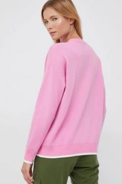 Γυναικεία Χωρίς φερμουάρ Πουλόβερ με προσθήκη μαλλιού United Colors Of Benetton X Pantone χρώμα: ροζ -United Colors of Benetton Κατάστημα unnamed file 750