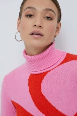Γυναικεία Χωρίς φερμουάρ Πουλόβερ με προσθήκη μαλλιού United Colors Of Benetton X Pantone χρώμα: ροζ -United Colors of Benetton Κατάστημα unnamed file 83
