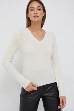 Γυναικεία Χωρίς φερμουάρ Μάλλινο πουλόβερ United Colors Of Benetton χρώμα: μπεζ,