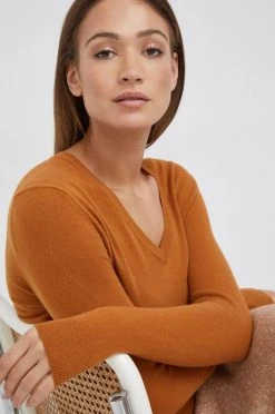 Γυναικεία Χωρίς φερμουάρ Μάλλινο πουλόβερ United Colors Of Benetton χρώμα: καφέ,