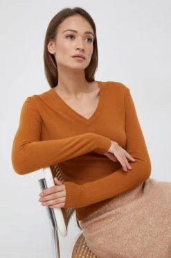 Γυναικεία Χωρίς φερμουάρ Μάλλινο πουλόβερ United Colors Of Benetton χρώμα: καφέ, -United Colors of Benetton Κατάστημα unnamed file 856