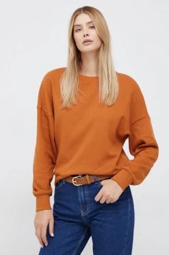 Γυναικεία Χωρίς φερμουάρ Βαμβακερή μπλούζα United Colors Of Benetton χρώμα: πορτοκαλί,