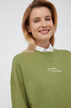 Γυναικεία Χωρίς φερμουάρ Βαμβακερή μπλούζα United Colors Of Benetton χρώμα: πράσινο, -United Colors of Benetton Κατάστημα unnamed file 905