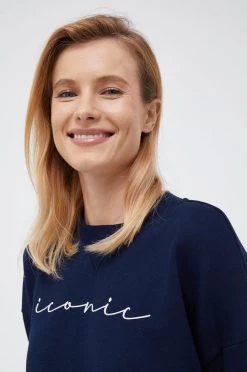 Γυναικεία Χωρίς φερμουάρ Βαμβακερή μπλούζα United Colors Of Benetton χρώμα: ναυτικό μπλε, -United Colors of Benetton Κατάστημα unnamed file 910