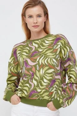 Γυναικεία Χωρίς φερμουάρ Βαμβακερή μπλούζα United Colors Of Benetton χρώμα: πράσινο,