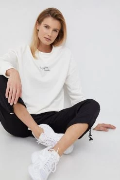 Γυναικεία Χωρίς φερμουάρ Βαμβακερή μπλούζα United Colors Of Benetton χρώμα: μπεζ,