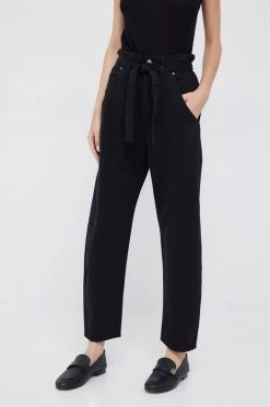 Γυναικεία Relaxed Τζιν παντελονι United Colors Of Benetton μαύρο,