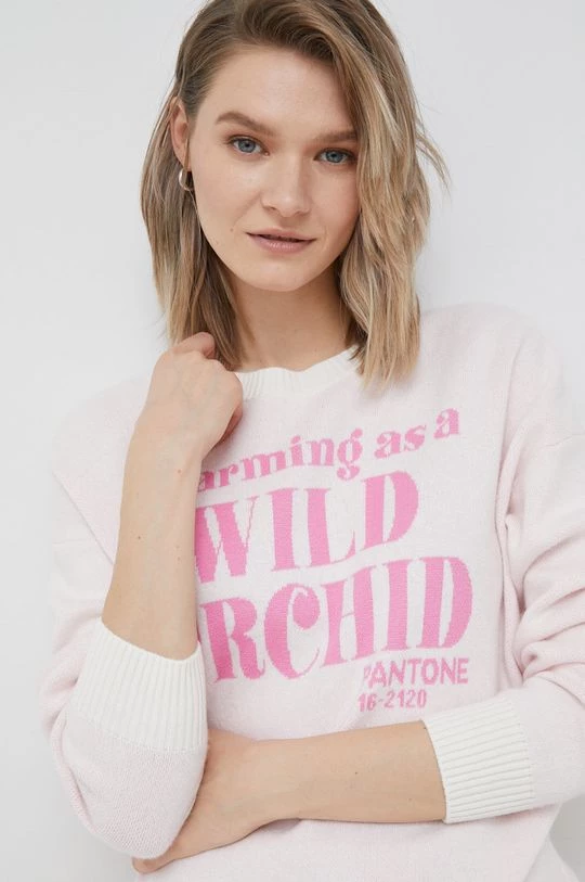 Γυναικεία Χωρίς φερμουάρ Πουλόβερ με προσθήκη μαλλιού United Colors Of Benetton X Pantone χρώμα: ροζ 4 Γυναικεία Χωρίς φερμουάρ Πουλόβερ με προσθήκη μαλλιού United Colors Of Benetton X Pantone χρώμα: ροζ - Image 4