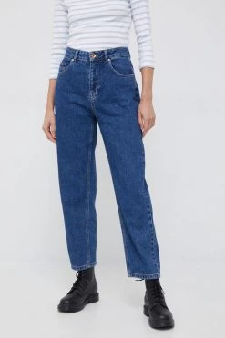 Γυναικεία Straight και Regular Βαμβακερό τζιν United Colors Of Benetton μπλε
